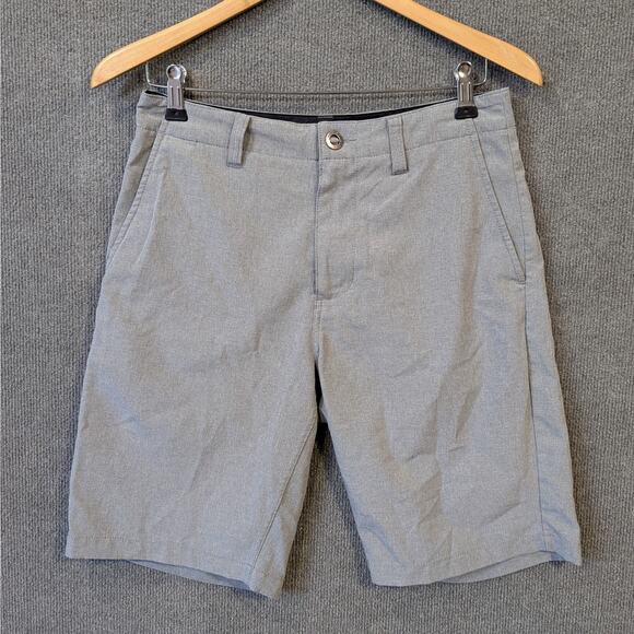 Volcom Shorts Mens 28 (30x9) Gray Surf & Turf Hybrid 4 Way Stretch Chino Skate - Picture 1 of 12